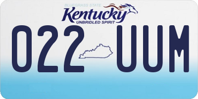 KY license plate 022UUM