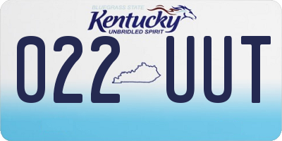 KY license plate 022UUT