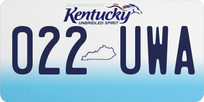 KY license plate 022UWA