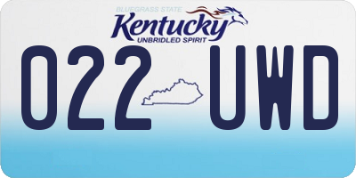 KY license plate 022UWD
