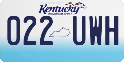 KY license plate 022UWH