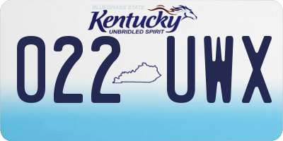 KY license plate 022UWX