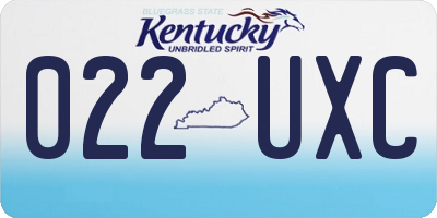 KY license plate 022UXC