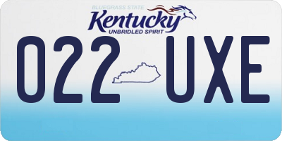 KY license plate 022UXE