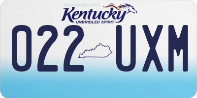 KY license plate 022UXM