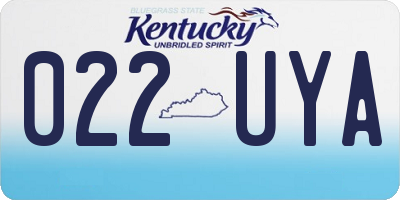 KY license plate 022UYA