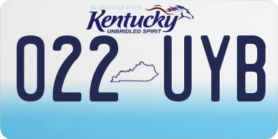 KY license plate 022UYB