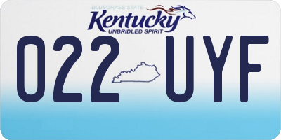 KY license plate 022UYF