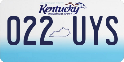 KY license plate 022UYS