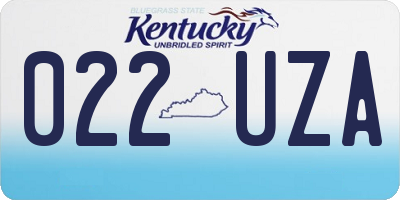 KY license plate 022UZA