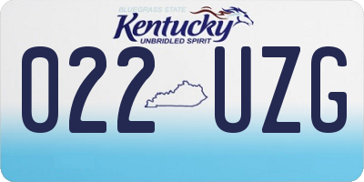KY license plate 022UZG
