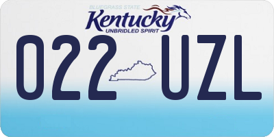 KY license plate 022UZL