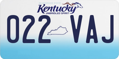 KY license plate 022VAJ