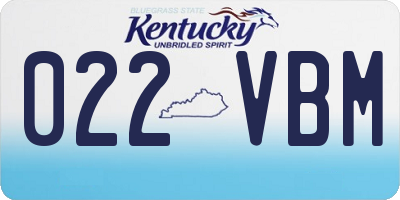 KY license plate 022VBM