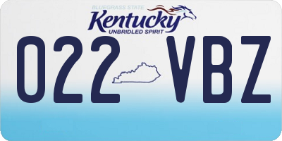 KY license plate 022VBZ