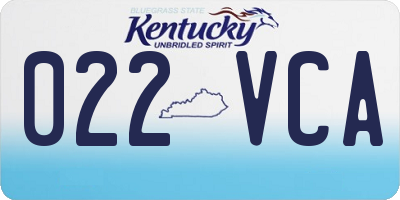 KY license plate 022VCA