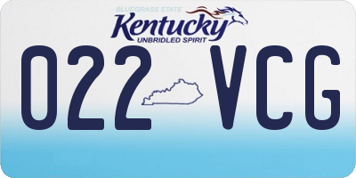 KY license plate 022VCG