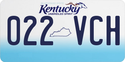 KY license plate 022VCH