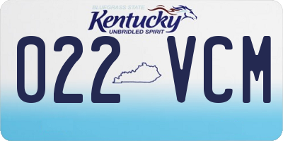 KY license plate 022VCM