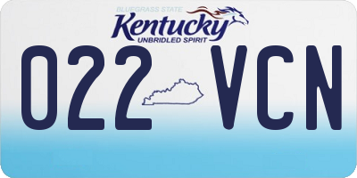 KY license plate 022VCN
