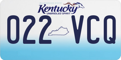 KY license plate 022VCQ