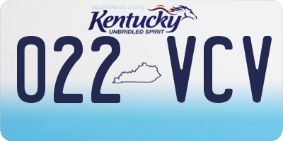 KY license plate 022VCV