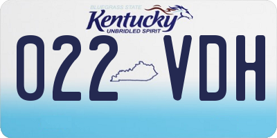 KY license plate 022VDH