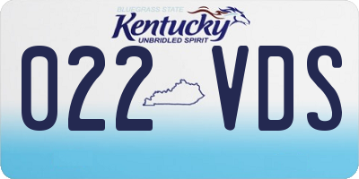 KY license plate 022VDS