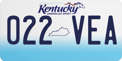 KY license plate 022VEA