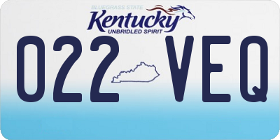 KY license plate 022VEQ
