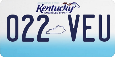 KY license plate 022VEU
