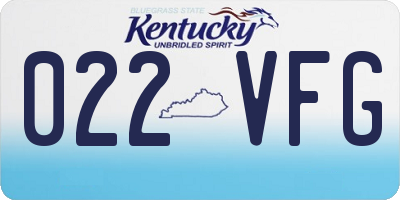 KY license plate 022VFG