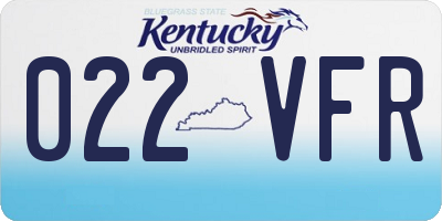 KY license plate 022VFR