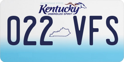 KY license plate 022VFS