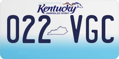 KY license plate 022VGC
