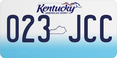 KY license plate 023JCC