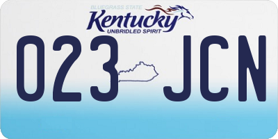 KY license plate 023JCN