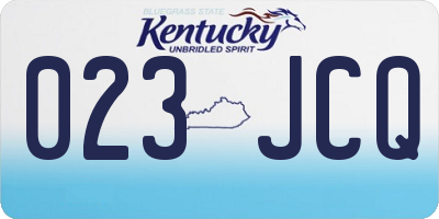 KY license plate 023JCQ