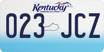 KY license plate 023JCZ