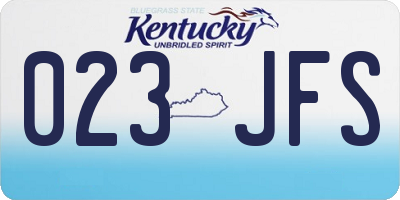 KY license plate 023JFS