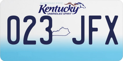 KY license plate 023JFX