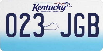 KY license plate 023JGB
