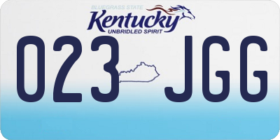 KY license plate 023JGG