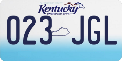 KY license plate 023JGL