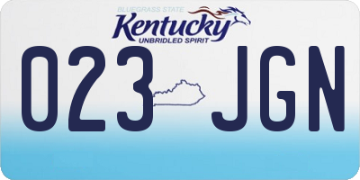 KY license plate 023JGN
