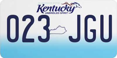 KY license plate 023JGU