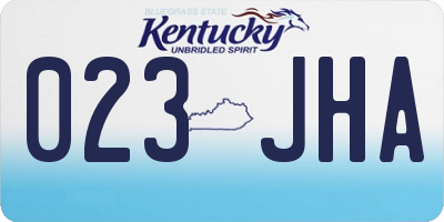KY license plate 023JHA