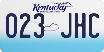 KY license plate 023JHC