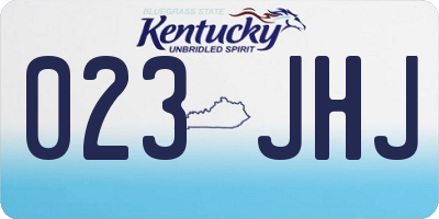 KY license plate 023JHJ