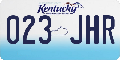 KY license plate 023JHR